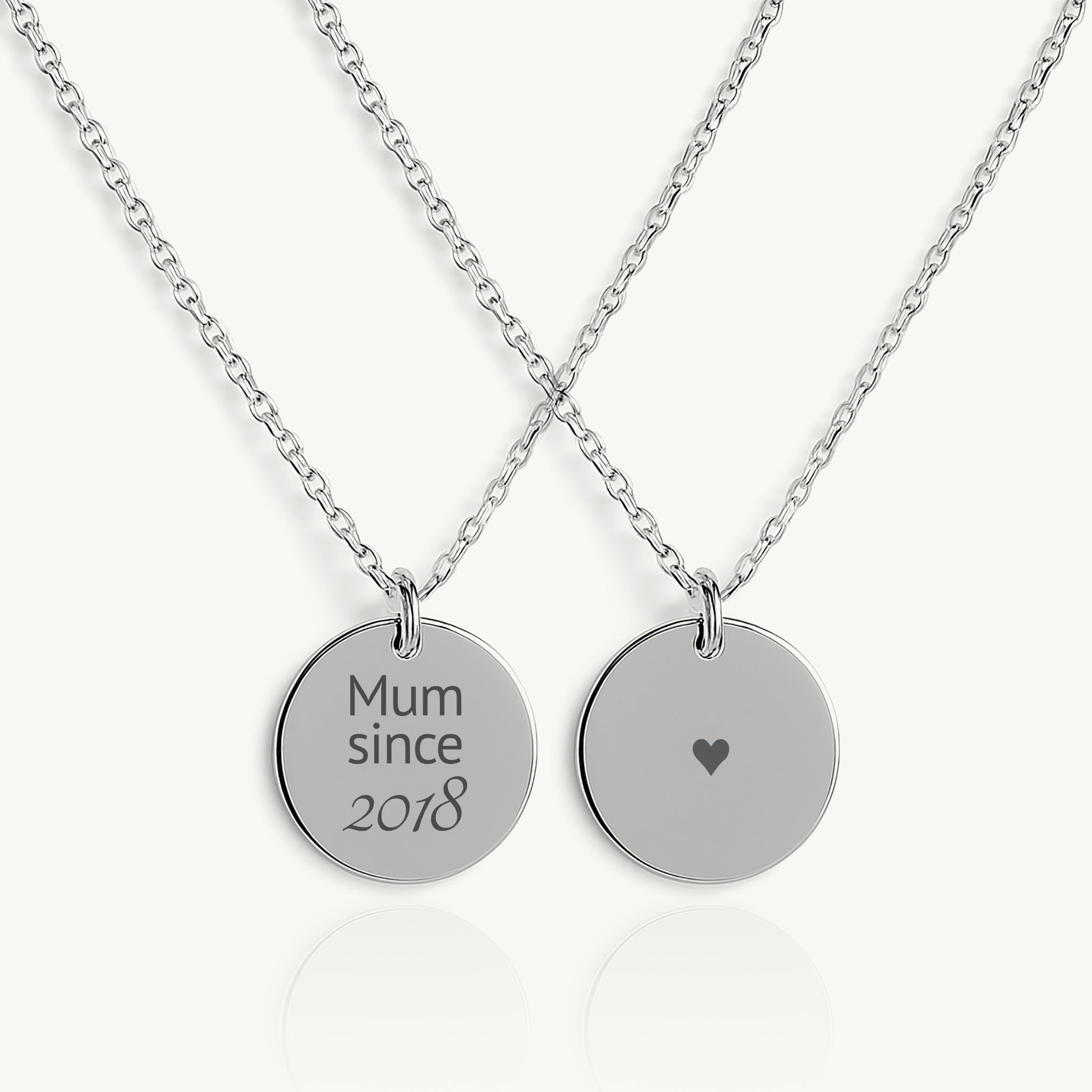 Halskette mit rundem Anhänger / Mum since
